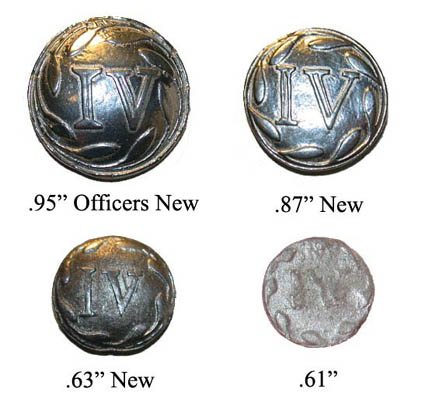 4th Regt Buttons "King's Own"